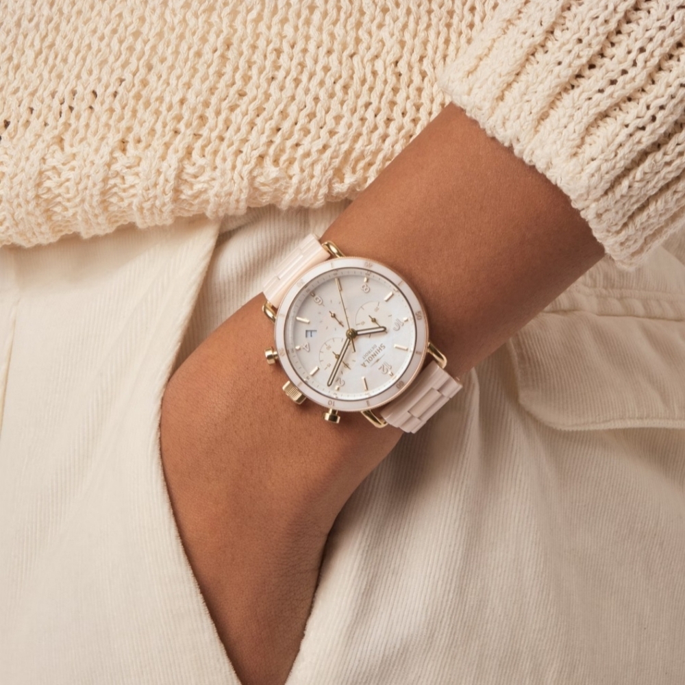 Shinola Blush Ceramic Bracelet Watch